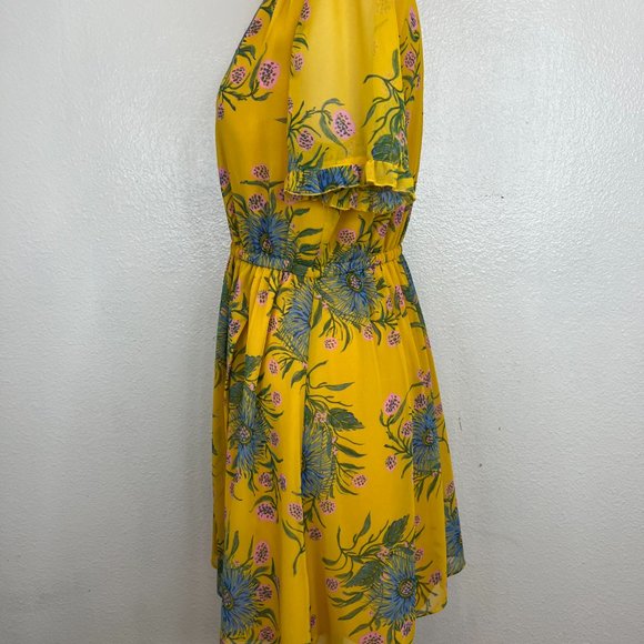 Madewell Sweetgrass Ruffle Sleeve Dress in Painted Blooms Size 8 - Picture 6 of 9